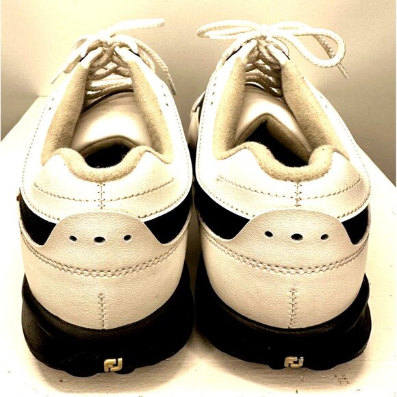VTG FootJoy FJ Womens Golf Shoes GreenJoys 48384 Soft Spike White Black Size 10M - Picture 7 of 12